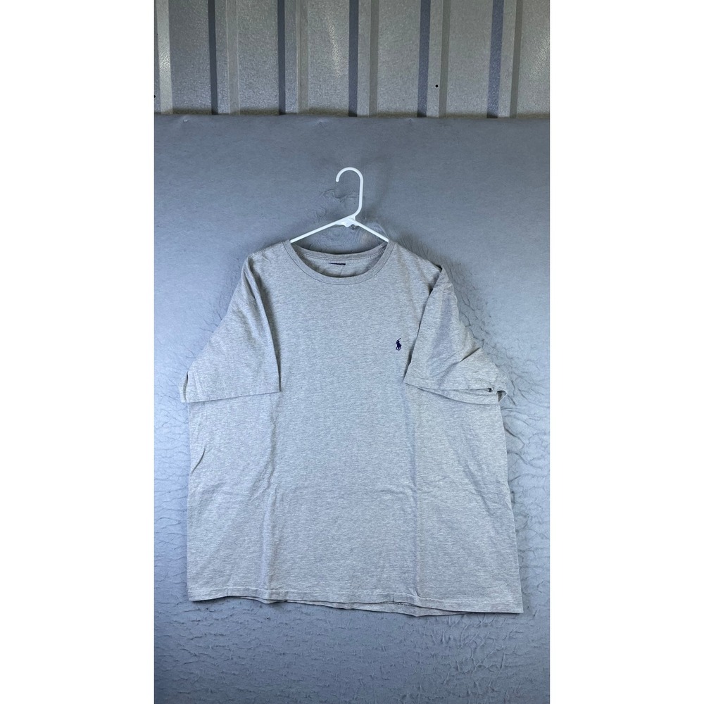 Polo Ralph Lauren T-Shirt Mens XL Gray Good Short Sleeve Pony Logo